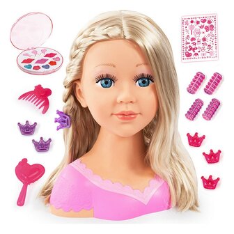 Reig Buste Reig Charlene Super Model Haar En Make-Up Blonde Pruik
