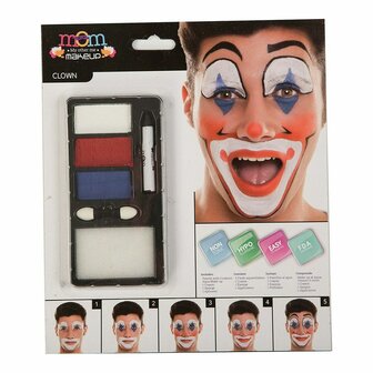 My Other Me Make-Up Set My Other Me Blauw Clown (24 X 20 Cm)