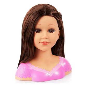 Reig Buste Reig Charlene Super Model Haar En Make-Up Brunette-Pruik