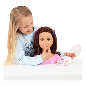 Reig Buste Reig Charlene Super Model Haar En Make-Up Brunette-Pruik
