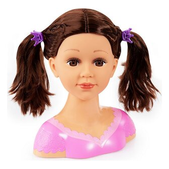 Reig Buste Reig Charlene Super Model Haar En Make-Up Brunette-Pruik