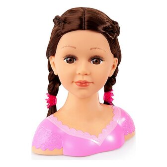 Reig Buste Reig Charlene Super Model Haar En Make-Up Brunette-Pruik