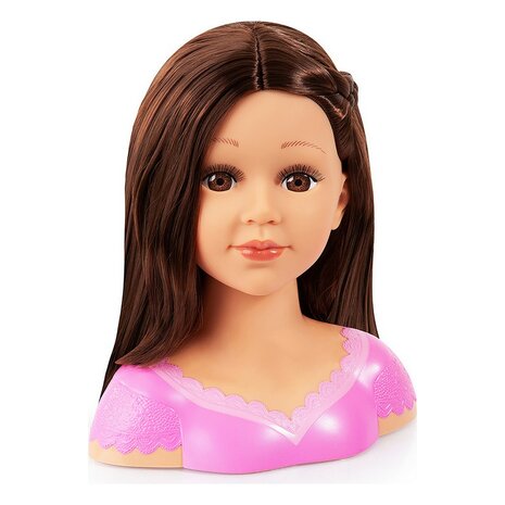 Reig Buste Reig Charlene Super Model Haar En Make-Up Brunette-Pruik